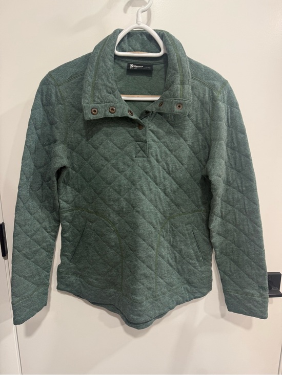 Marmot Tops - Marmot Women’s Green Quilted Snap Front Pullover Jacket Pockets Size M
